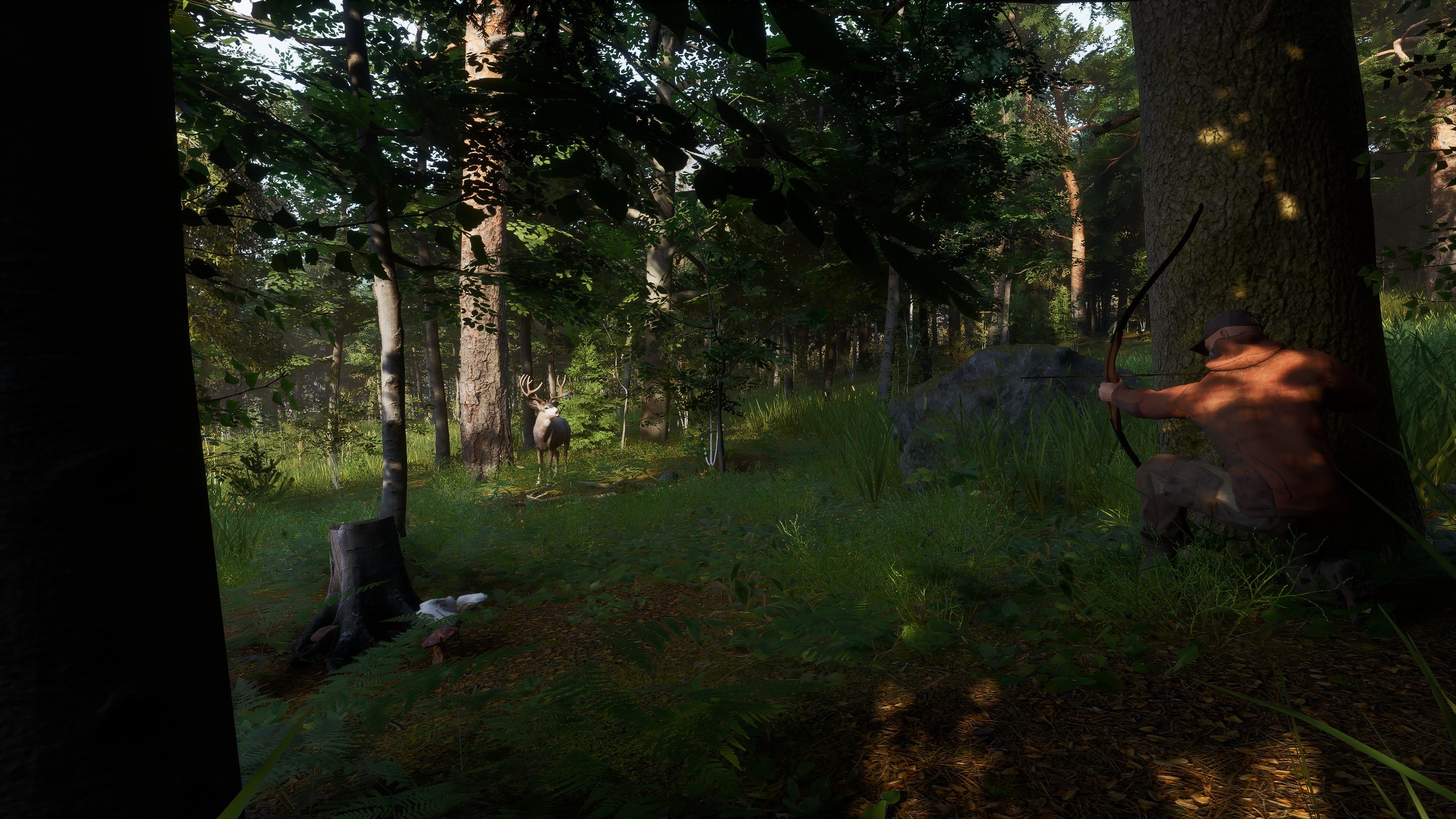 Player hunting deer with bow - Ardem hunting gameplay